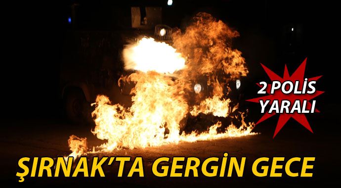 Şırnak'ta gerginlik: 2 polis yaralı Şırnak'ta gerginlik: 2 polis yaralı