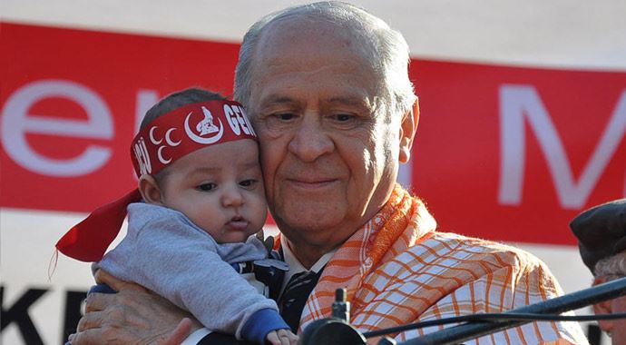 MHP mitinginde ilginç an!