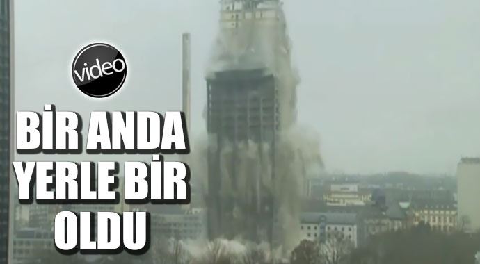 116 metre yükseklikteki kule böyle yıkıldı 116 metre yükseklikteki kule böyle yıkıldı