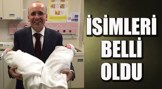 Mehmet Şimşek ikizlerine çift isim verdi Mehmet Şimşek ikizlerine çift isim verdi