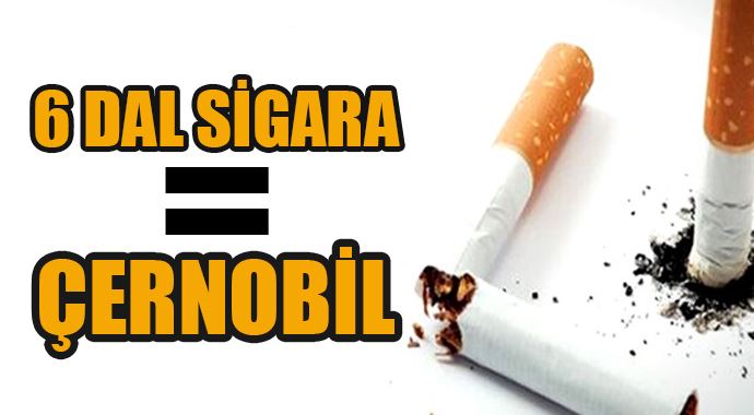 6 dal sigara, Çernobil'e eşit