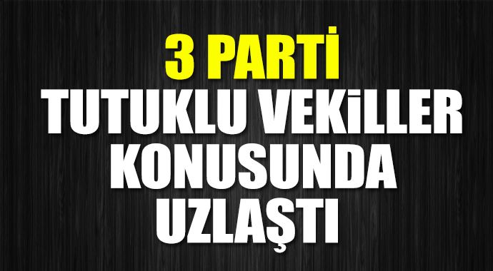 3 parti tutuklu vekiller konusunda uzlaştı