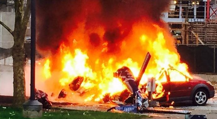 ABD&#039;de helikopter şehre düştü! 2 ölü