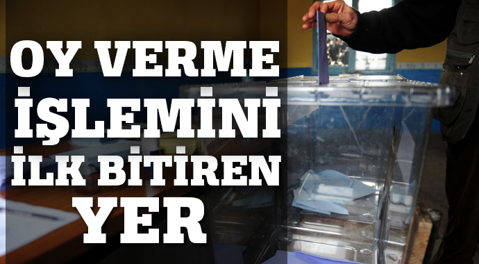 Oy verme işlemini ilk bitiren köy Oy verme işlemini ilk bitiren köy