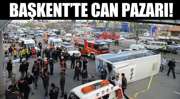 Ankara'da otobüs faciası! Ölü ve yaralılar var Ankara'da otobüs faciası! Ölü ve yaralılar var