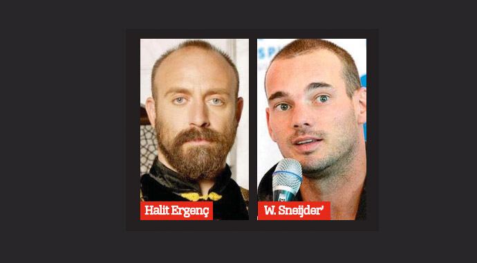 Ergenç'in sakalı, Sneijder'in saçı! Ergenç'in sakalı, Sneijder'in saçı!