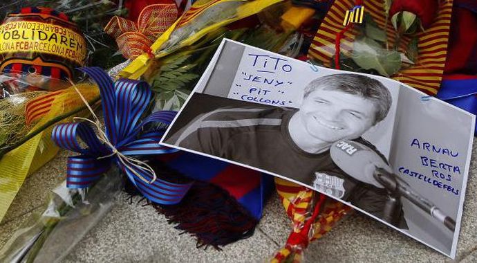 Barcelona'da Tito Vilanova için çok özel veda Barcelona'da Tito Vilanova için çok özel veda
