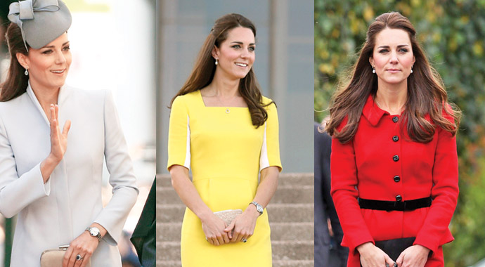 Cambridge Düşesi Kate 19 günde 65 bin $&#039;lık elbise giydi