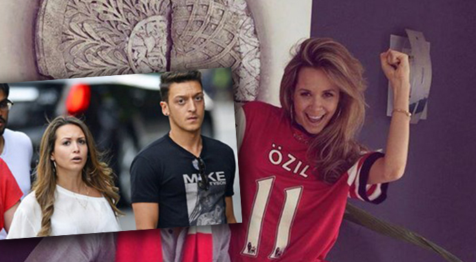Mesut Özil sevgilisinin adını krampona yazdırdı Mesut Özil sevgilisinin adını krampona yazdırdı