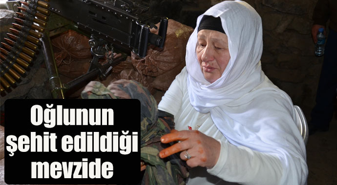 Oğlunun şehit edildiği mevzide barış mesajı Oğlunun şehit edildiği mevzide barış mesajı