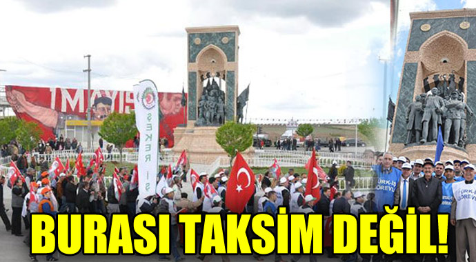 Taksim Meydanı&#039;nda coşkulu 1 Mayıs kutlaması