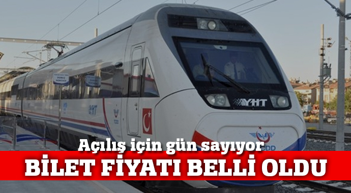YHT, bilet fiyatları belli oldu YHT, bilet fiyatları belli oldu