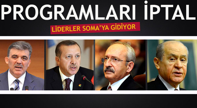 Liderler acıyı paylaşmak için Soma'ya gidiyor Liderler acıyı paylaşmak için Soma'ya gidiyor