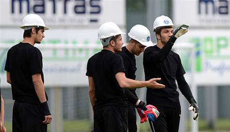 &#039;Soma&#039; için antrenmana baretle çıktılar