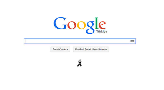 Google Manisa Soma&#039;daki maden faciası için siyah kurdele kullandı
