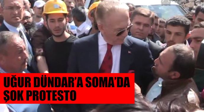 Uğur Dündar&#039;a Soma&#039;da şok protesto