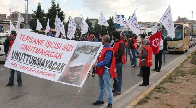 Tersane işçileri Soma için yürüdü Tersane işçileri Soma için yürüdü