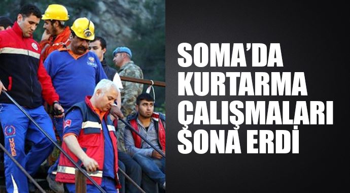 Soma'da kurtarma çalışmaları sona erdi Soma'da kurtarma çalışmaları sona erdi