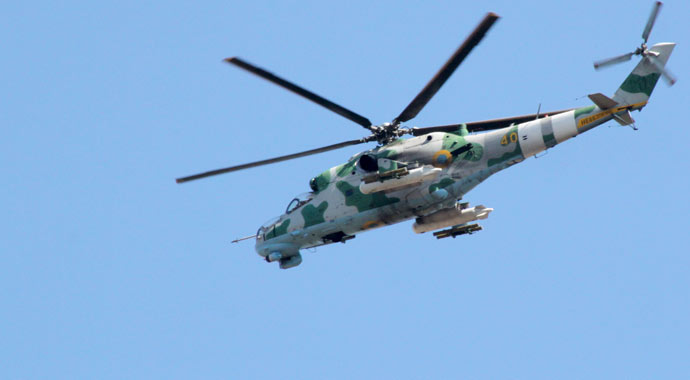 Ukrayna'da Rus yanlıları ordunun 3 helikopterini düşürdü Ukrayna'da Rus yanlıları ordunun 3 helikopterini düşürdü