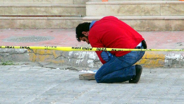Mayını caddenin ortasına bıraktılar