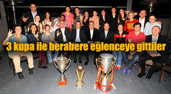 Galatasaraylılar eğlenceye 3 kupa ile gitti