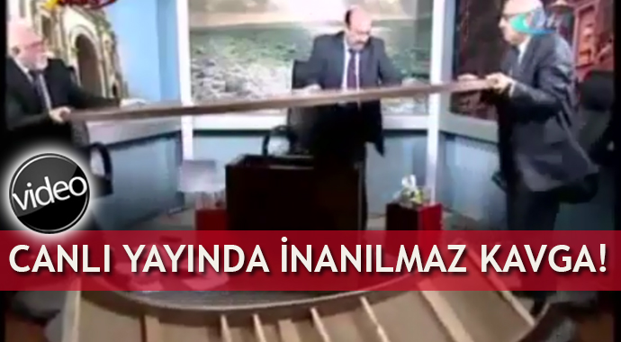 Canlı yayında inanılmaz kavga!