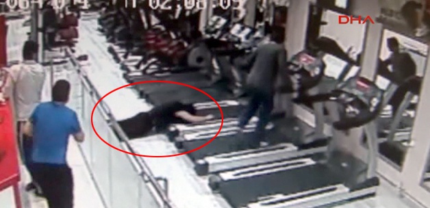 Spor salonunda korkunç ölüm kamerada