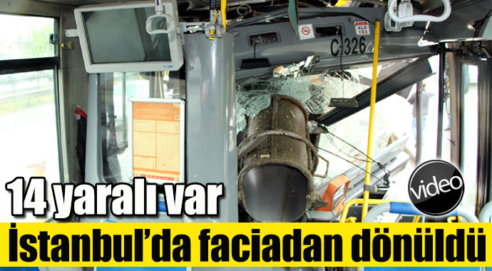 İstanbul'da Halk Otobüsü beton mikserine daldı: 14 yaralı var İstanbul'da Halk Otobüsü beton mikserine daldı: 14 yaralı var