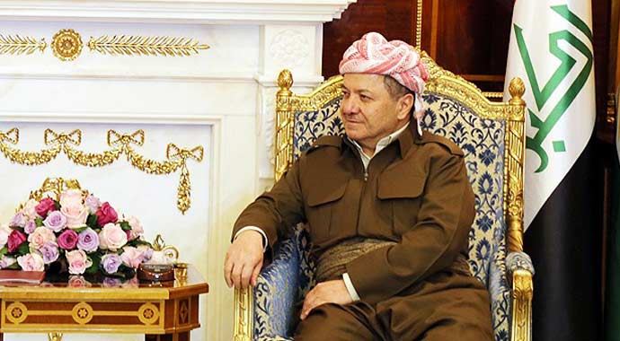 Barzani peşmerge güçleriyle bir araya geldi Barzani peşmerge güçleriyle bir araya geldi