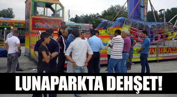 Lunaparkta kamikazeye binen gence elektrik çarptı 