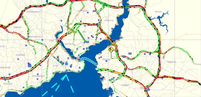 İstanbul'da trafik felç oldu! İstanbul'da trafik felç oldu!