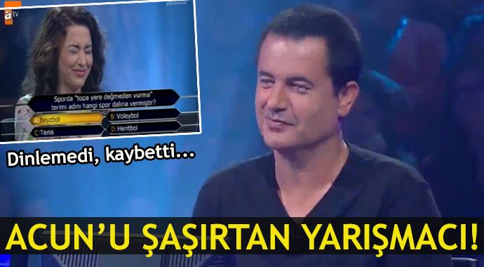 Acun Ilıcalı'yı şaşırtan yarışmacı! Acun Ilıcalı'yı şaşırtan yarışmacı!