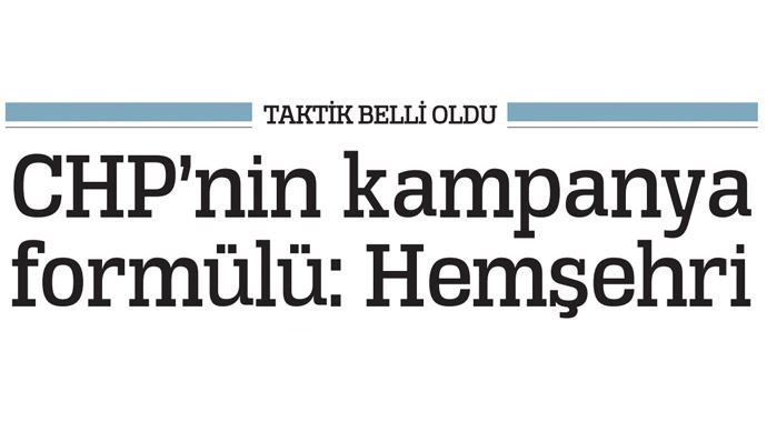 CHP'nin takdiği belli oldu, kampanya formülü: Hemşeri CHP'nin takdiği belli oldu, kampanya formülü: Hemşeri
