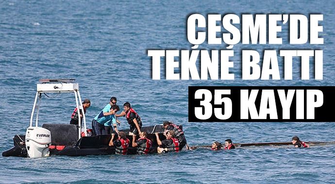 Çeşme açıklarında tekne battı Çeşme açıklarında tekne battı
