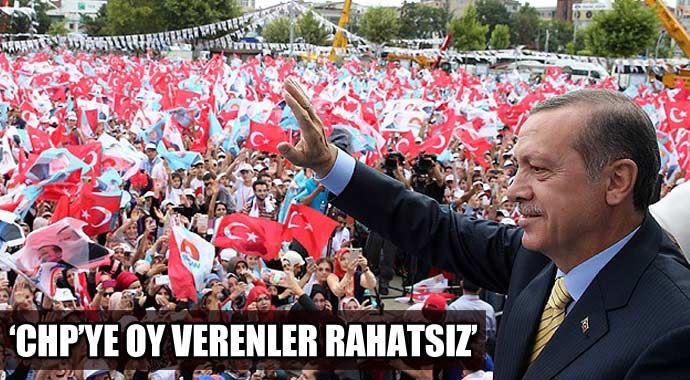Başbakan Erdoğan: 'CHP'ye oy verenler rahatsız' Başbakan Erdoğan: 'CHP'ye oy verenler rahatsız'