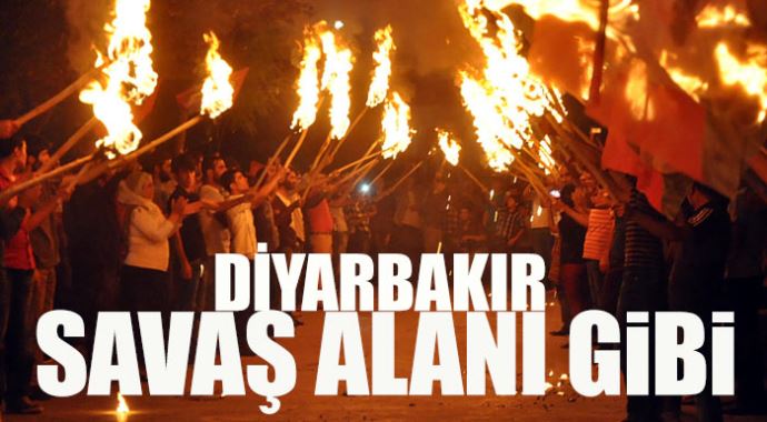 Diyarbakır savaş alanı gibi, çatışmalarla dolu gece!