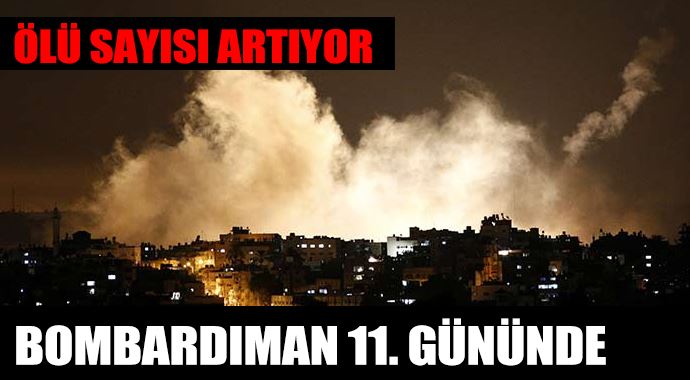 Gazze'ye yoğun bombardıman Gazze'ye yoğun bombardıman