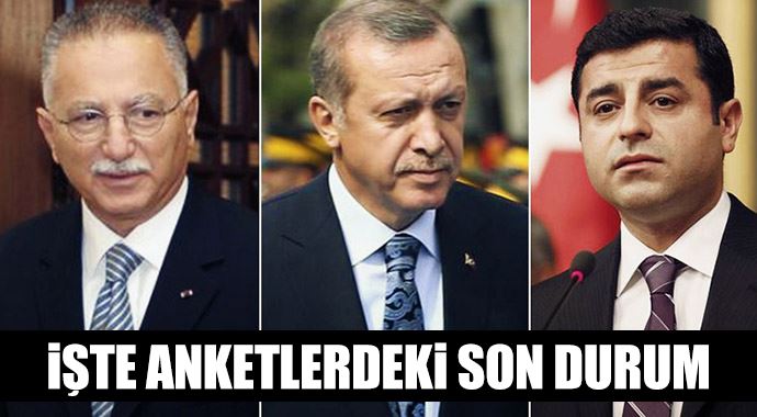 Köşk seçimi anketlerinde son durum Köşk seçimi anketlerinde son durum