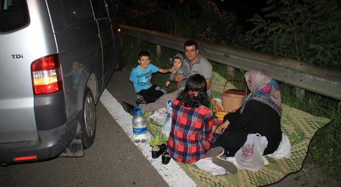 TEM'de sahur trafiği TEM'de sahur trafiği
