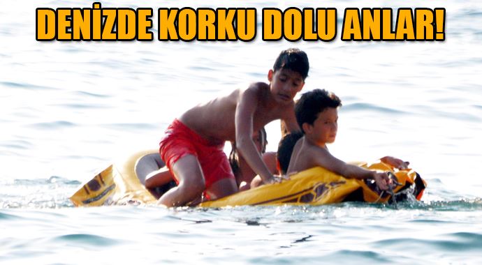 Denizde korku dolu anlar! 