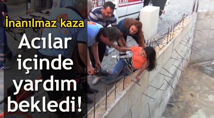Bacağında demirle acılar içinde bekledi! Bacağında demirle acılar içinde bekledi!