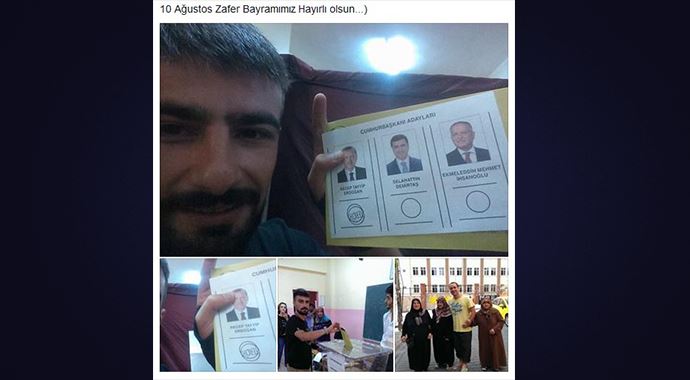 Oy veren sosyal medyada paylaşıyor