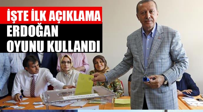 Başbakan Erdoğan oyunu kullandı Başbakan Erdoğan oyunu kullandı