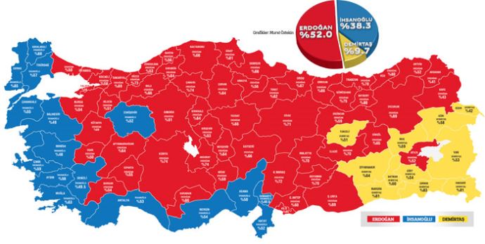 Seçime katılım oranının en az olduğu bölge