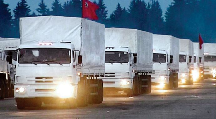 Ukrayna&#039;da ayrılıkçılara 280 araçlık yardım