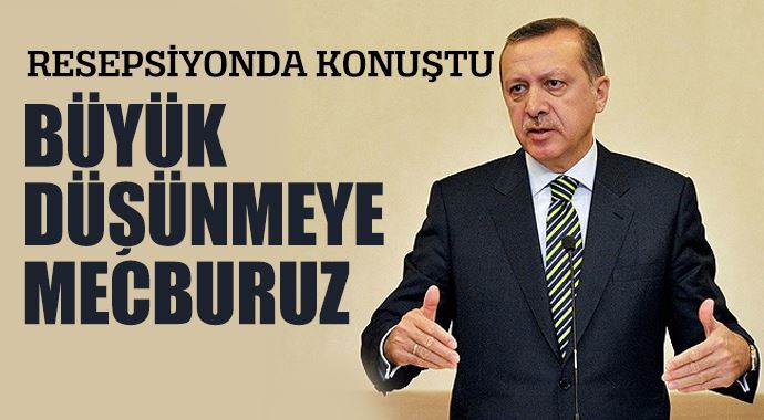 Erdoğan resepsiyonda konuştu