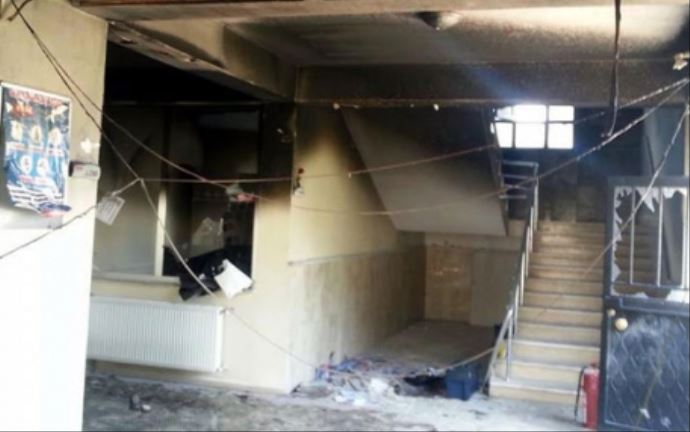 PKK yandaşları dersane yaktı