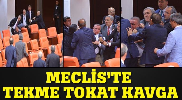 Meclis&#039;te yumruklu kavga!