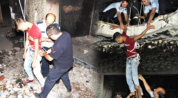 Bonzai kullanan iki genci o evden polis kurtardı