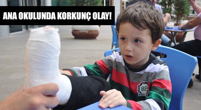 Ana sınıfında üzerine kalorifer peteği düşen çocuğun ayağı kırıldı